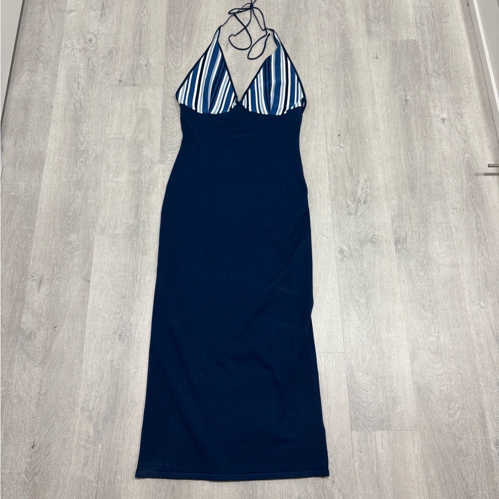 Meshki Blue Stripe Hlater Dress - Picture 4 of 5